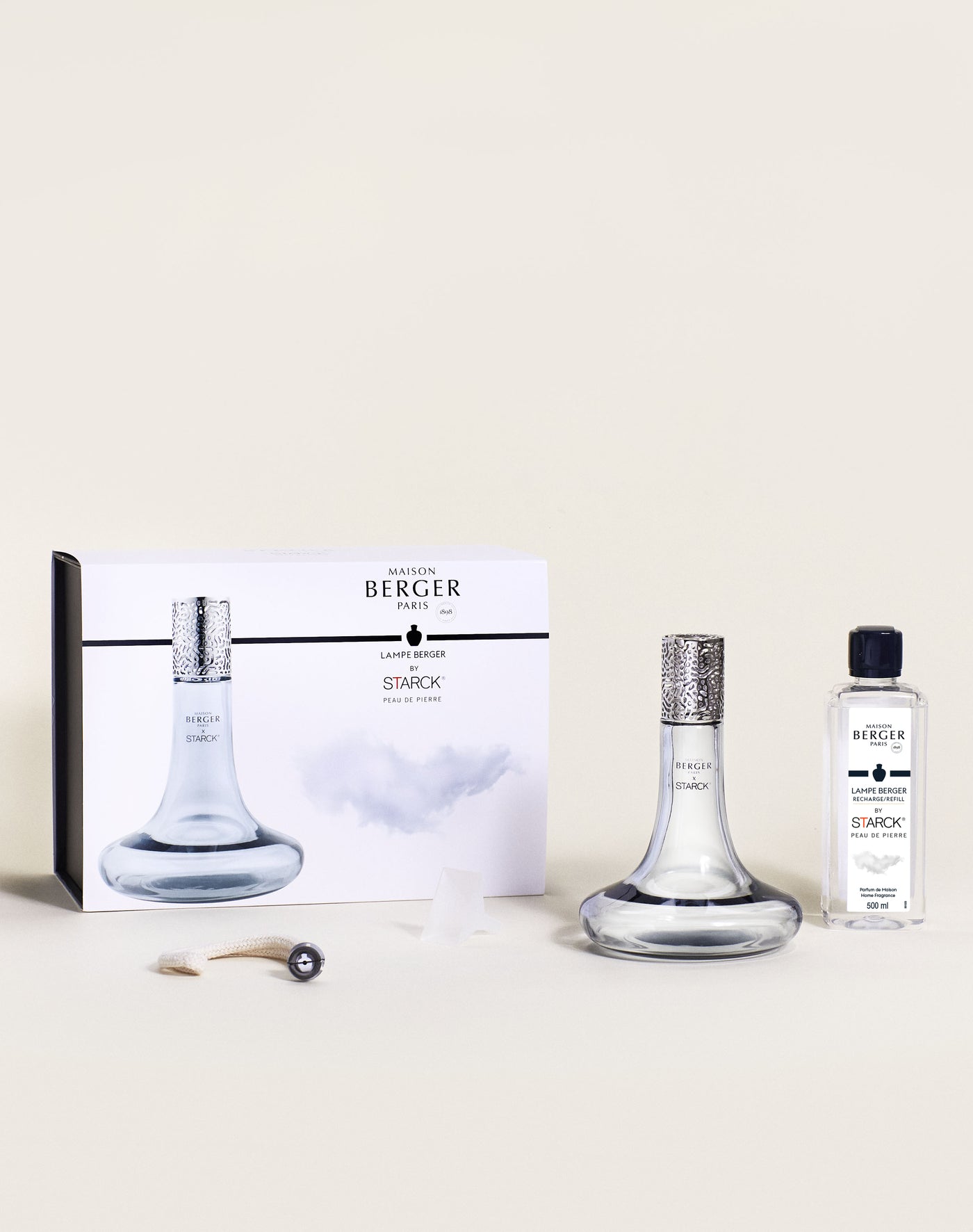 Starck Grey Home Fragrance Lamp Gift Set with Peau de Pierre