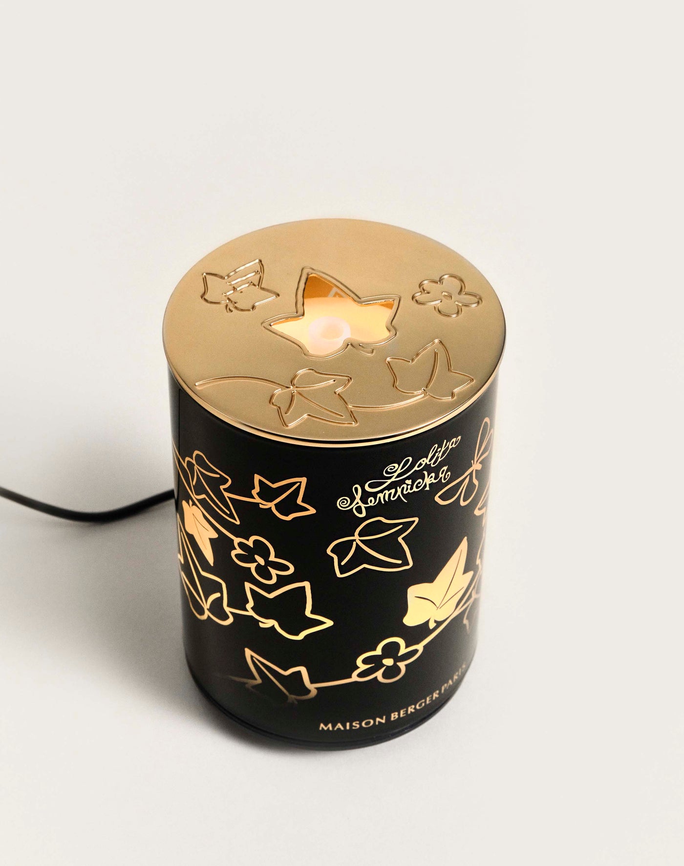 Black Satin Electric Diffuser with Lolita Lempicka