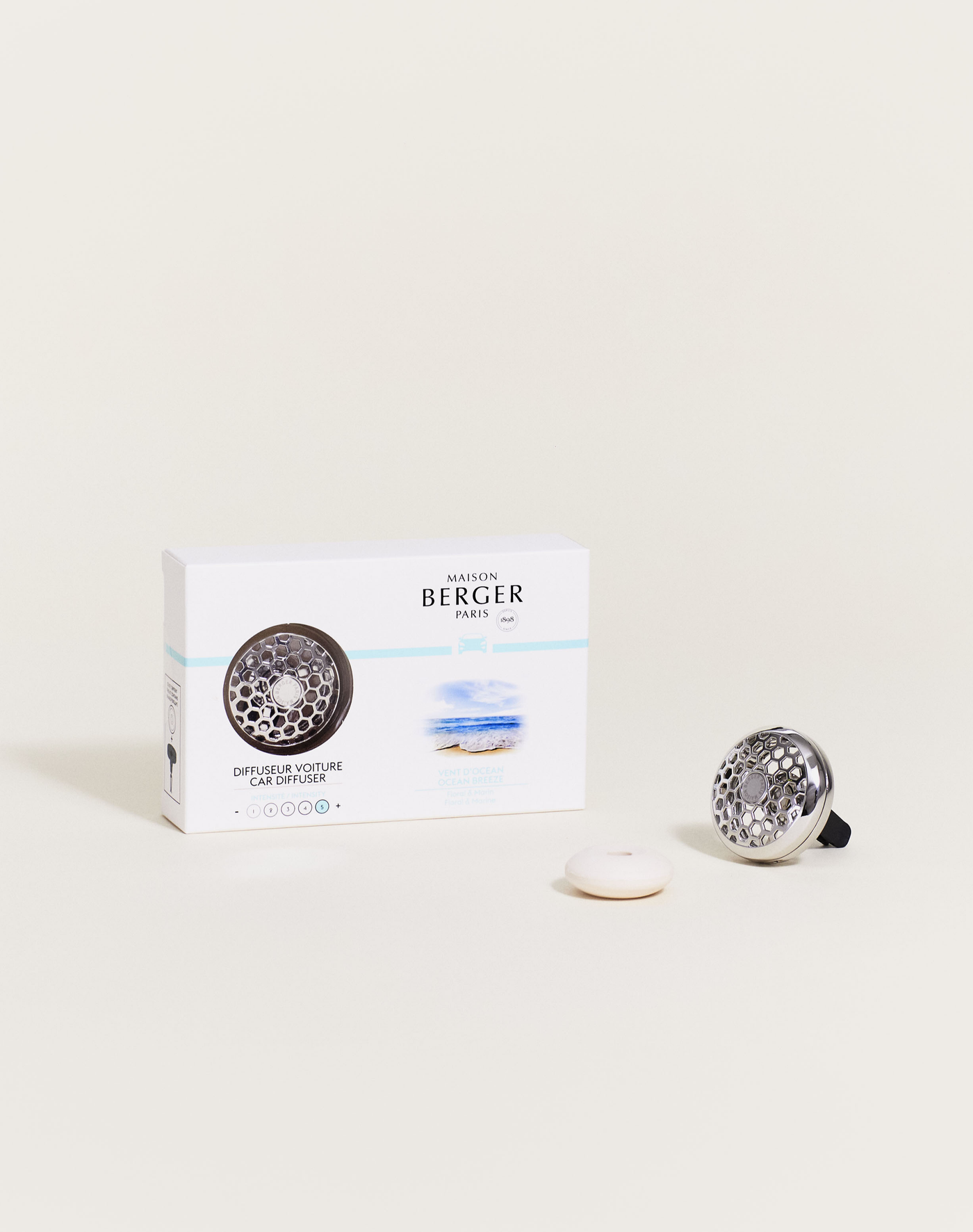 Ocean Breeze Car Diffuser - Chrome