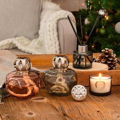 Adagio Vintage Pink Home Fragrance Lamp Gift Set with Velvet of Orient
