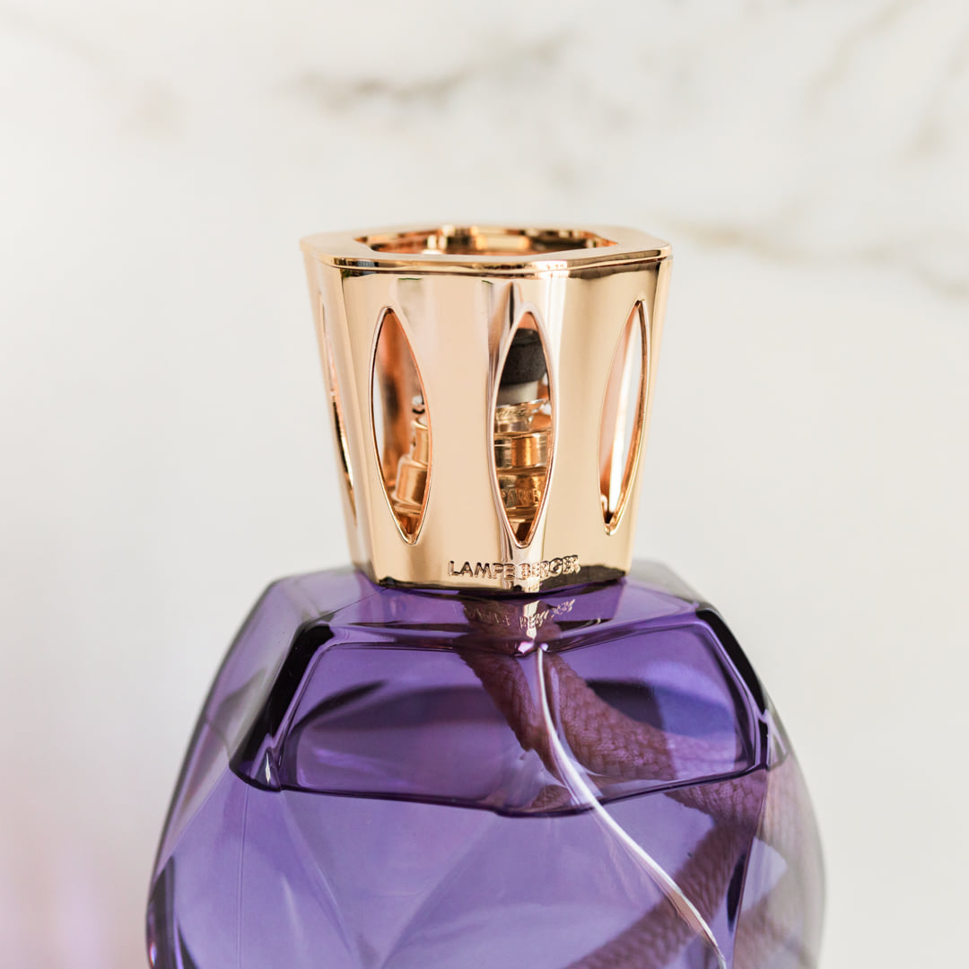 Lampe Berger Burner Diffuser Violet Purple Glass & Paris Chic